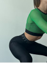 Укороченный рашгард FITRUN Rashguard Midi Mesh "Green"