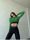 Укорочений рашгард FITRUN Rashguard Midi Mesh "Green"