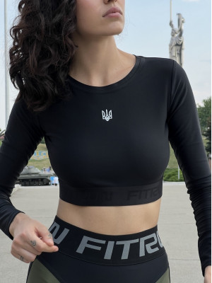 Топ с длинным рукавом FITRUN Long Sleeve Midi "UKRAINE"