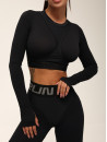 Топ с длинным рукавом FITRUN Long Sleeve NICE "Total Black Relief"