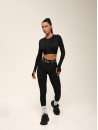 Топ с длинным рукавом FITRUN Long Sleeve NICE "Total Black Relief"