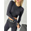 Shortened Rashguard FITRUN Rashguard NICE "Total Black Relief"
