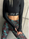 Long Sleeve Top FITRUN Long Sleeve Midi Closed Back "Total Black"