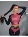 Укороченный рашгард FITRUN Rashguard Vivid "Wine Blaze"