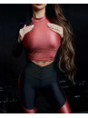 Укороченный рашгард FITRUN Rashguard Vivid "Wine Blaze"