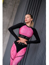 Укороченный рашгард FITRUN Rashguard Midi Open Back "Pink Python"