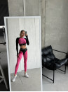 Укорочений рашгард FITRUN Rashguard Midi Open Back "Pink Python"