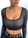 Топ с длинным рукавом FITRUN Long Sleeve Bliss "Black Python"