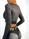 Топ с длинным рукавом FITRUN Long Sleeve Bliss "Black Python"