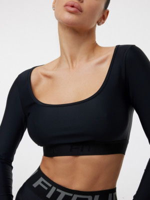 Топ з довгим рукавом FITRUN Long Sleeve Bliss "Total Black"