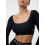 Топ з довгим рукавом FITRUN Long Sleeve Bliss "Total Black"