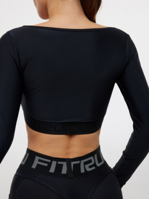 Топ з довгим рукавом FITRUN Long Sleeve Bliss "Total Black"