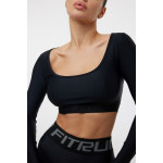 Shortened Rashguard FITRUN Rashguard Bliss "Total Black"