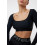 Shortened Rashguard FITRUN Rashguard Bliss "Total Black"