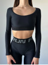 Shortened Rashguard FITRUN Rashguard Bliss "Total Black"