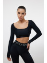 Long Sleeve Top FITRUN Long Sleeve Bliss "Total Black"