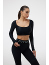 Long Sleeve Top FITRUN Long Sleeve Bliss "Total Black"