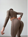 Топ с длинным рукавом FITRUN Long Sleeve-Corset Versa "Sand VE"