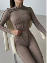 Топ с длинным рукавом FITRUN Long Sleeve-Corset Versa "Sand VE"