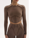 Long-sleeved top FITRUN Long Sleeve-Corset Versa "Sand VE"