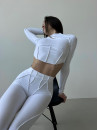 Топ з довгим рукавом FITRUN Long Sleeve-Corset Versa "White VE"