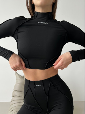 Shortened Rashguard FITRUN Rashguard Versa "Black VE"