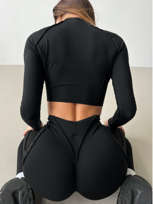 Укороченный рашгард FITRUN Rashguard-Corset Versa "Black VE"