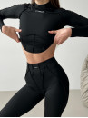 Shortened Rashguard FITRUN Rashguard-Corset Versa "Black VE"