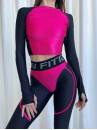 Укороченный рашгард FITRUN Rashguard Vivid "Pink Blaze"