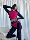 Укороченный рашгард FITRUN Rashguard Vivid "Pink Blaze"