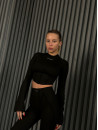 Топ с длинным рукавом FITRUN Long Sleeve-Corset DISCO Versa "Black VE"