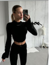 Топ с длинным рукавом FITRUN Long Sleeve-Corset DISCO Versa "Black VE"