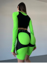 Укорочений рашгард FITRUN Rashguard NICE "Neon Green Relief"