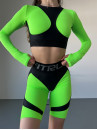 Укорочений рашгард FITRUN Rashguard NICE "Neon Green Relief"