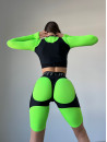 Long-sleeved top FITRUN Long Sleeve NICE "Neon Green Relief"