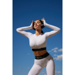 Shortened Rashguard FITRUN Rashguard NICE "Total White Relief"