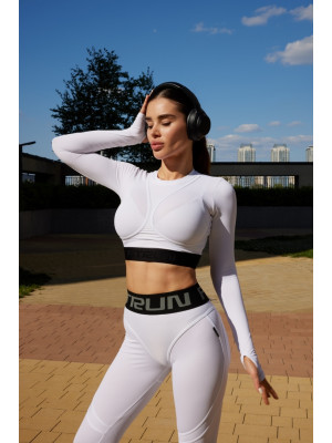 Укороченный рашгард FITRUN Rashguard NICE "Total White Relief"