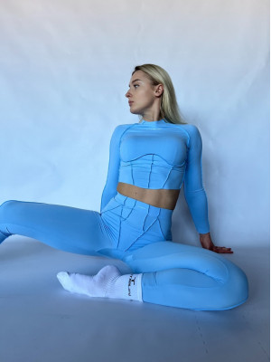 Long-sleeved top FITRUN Long Sleeve-Corset Versa "Sky VE"