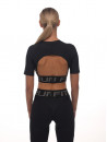 Футболка FITRUN T-shirt Open Back "Total Black"