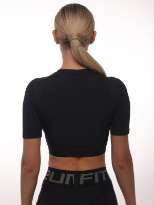 T-shirt FITRUN T-shirt NICE "Total Black Relief"