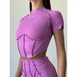Shortened Rashguard FITRUN Rashguard-Corset T-shirt Versa "Fuchsia VE"