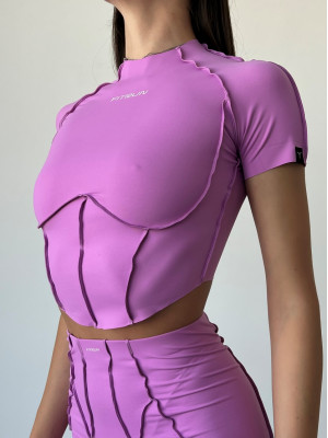 Shortened Rashguard FITRUN Rashguard-Corset T-shirt Versa "Fuchsia VE"