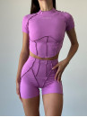 Укорочений рашгард FITRUN Rashguard-Corset T-shirt Versa "Fuchsia VE"