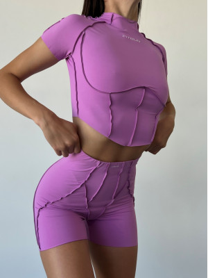 Укороченный рашгард FITRUN Rashguard-Corset T-shirt Versa "Fuchsia VE"