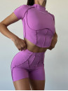 Shortened Rashguard FITRUN Rashguard-Corset T-shirt Versa "Fuchsia VE"