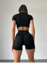 Shortened Rashguard FITRUN Rashguard-Corset T-shirt Versa "Black VE"