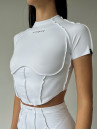 Shortened Rashguard FITRUN Rashguard-Corset T-shirt Versa "White VE"