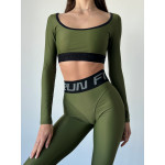 Shortened Rashguard FITRUN Rashguard Bliss "Khaki"