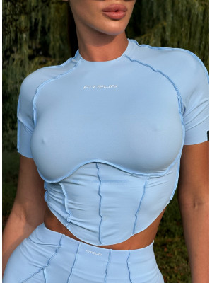 Укорочений рашгард FITRUN Rashguard-Corset T-shirt Versa "Sky VE"