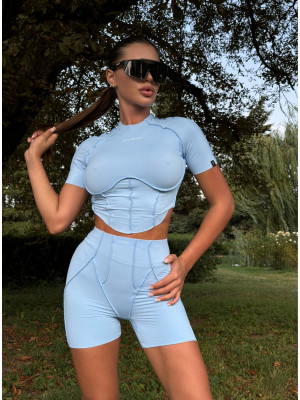 Укороченный рашгард FITRUN Rashguard-Corset T-shirt Versa "Sky VE"